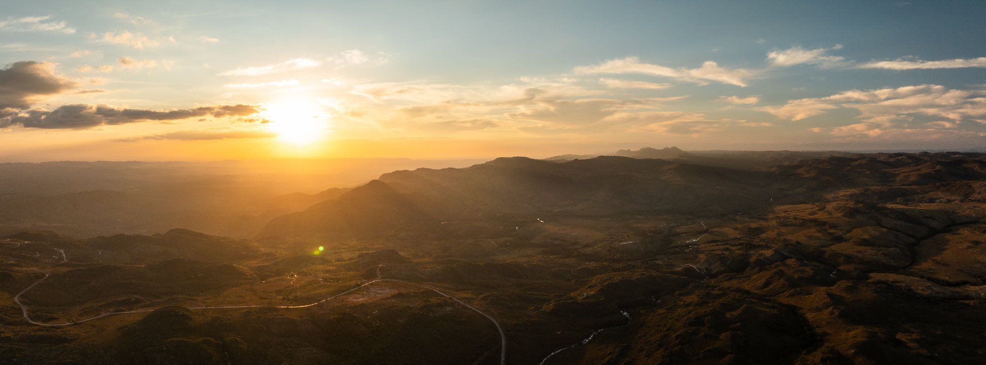Pôr do sol sobre o Espinhaço